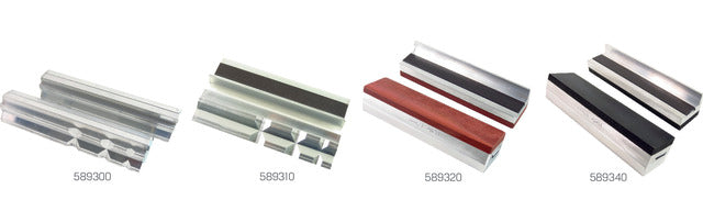 Magnet-Schraubstock-Vorsatzbacken HAARHAUS, Paar aus Aluminium Typ N
