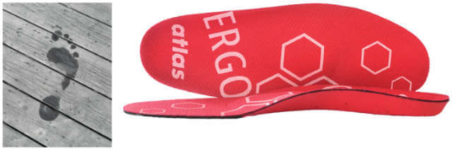 Einlegesohle ATLAS, ERGO MED red