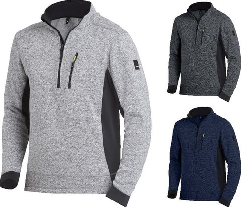 Strick-Fleece-Troyer FHB, PATRICK, marine/schwarz