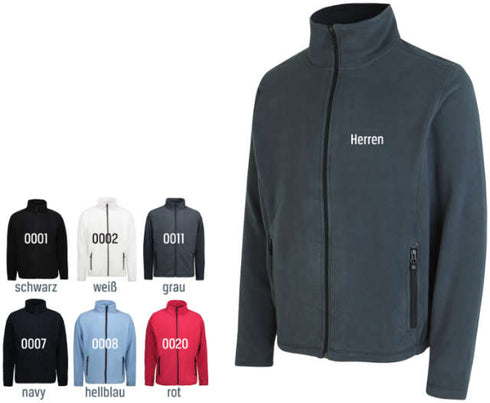 Microfleece-Herrenjacke ID, Microfleece-Herrenjacke, weiß
