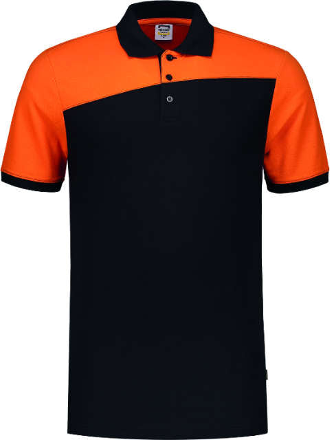 Poloshirt TRICORP, Bicolor mit Quernaht, schwarz/orange