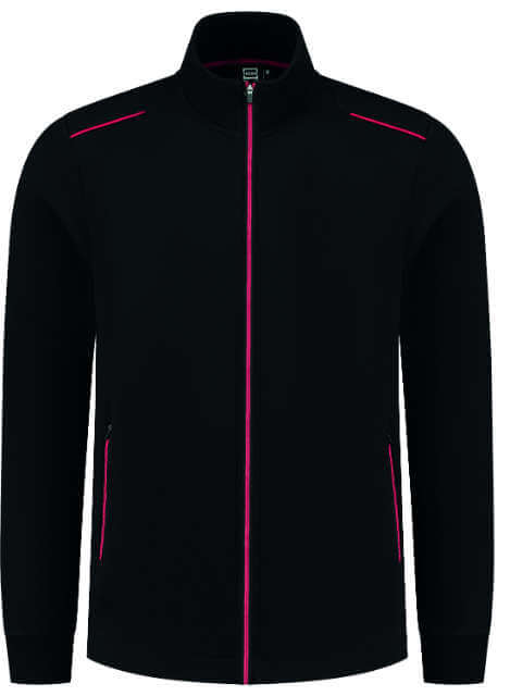 Sweatjacke TRICORP, Accent, schwarz/rot