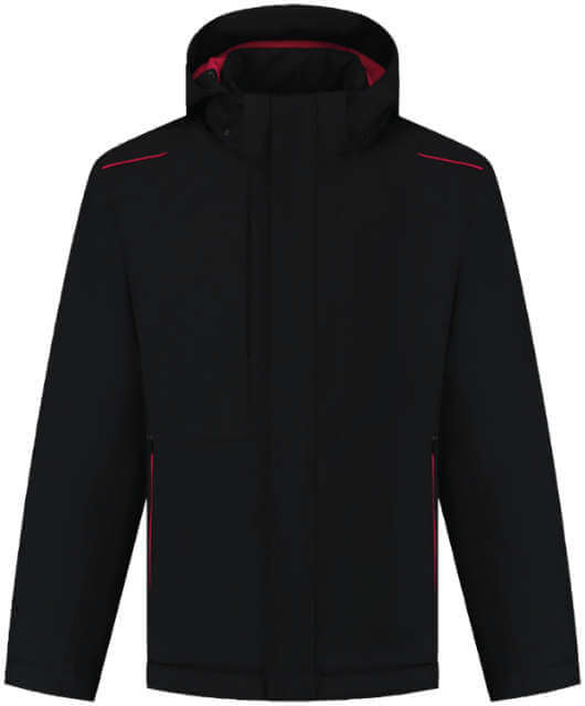 Winterjacke TRICORP, Tech Shell Accent, schwarz/rot