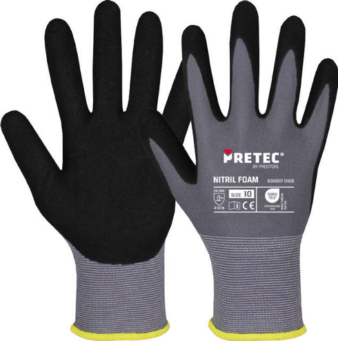 Montage-Handschuh PRETEC, mit Nitrilschaum-Beschichtung