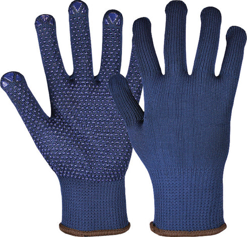 HASE knitted glove, fine knit with dots