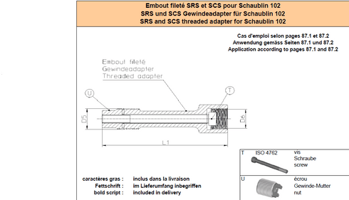Gewindeansatz W20 W20 Cyl70 SRS
