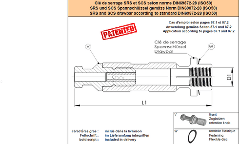 Schlüssel kr. DIN69872-28 W20 SRS