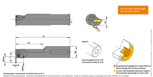 simturn H2 Klemmhalter TH2.0.750.A25.48.12.25L, SIMTEK A1E5