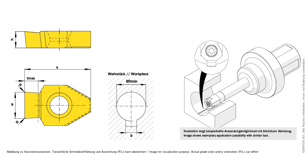 SIMTEK - simcut BF Cutting Insert F12.0800.02BX800, SIMTEK ACKQ ...