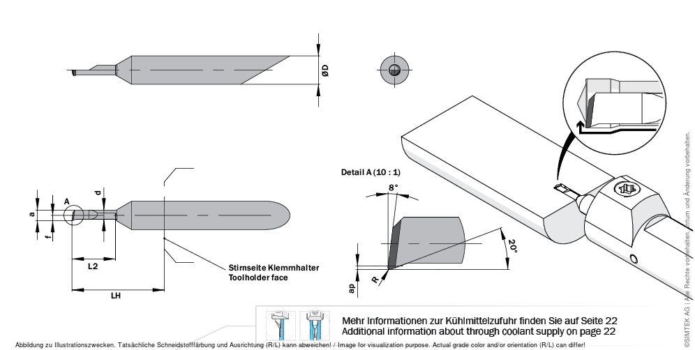 simturn AX Schneideinsatz A06.1830.15.62.20YURGT91, SIMTEK ADEW