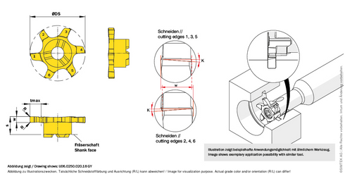 simmill UX Frässchneidplatte U06.0250.020.18GYX800, SIMTEK AYFS