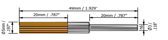 Flächenbürste Ø5 mm K200