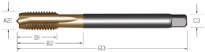 CoroTap™ 200 geradegenuteter Gewindebohrer mit Schälanschnitt SANDVIK, T200-XM100DB-M8X100 C110