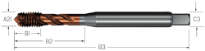 CoroTap™ 300 spiralgenuteter Gewindebohrer mit Schälanschnitt SANDVIK, T300-XM100DA-M6 C110