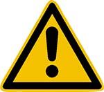 Warnschild NEUTRAL, Folie SL 25 mm Warnung vor einer Gefahrenstelle 44 Stk.pro Bogen