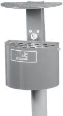 Ascher NEUTRAL, Halbr.ascher m. Abdeckh. inkl.Aufkleber feuerverz.