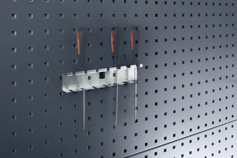 Schraubendreherhalter BOTT, B225 mm 7 Aufnahmen für Lochplatten bott