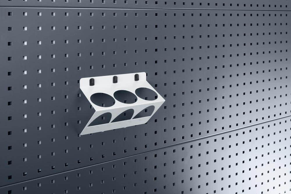 Rundhalter BOTT, schräg 3-fach B 225 mm bis max.D 68 mm für Lochplatten bott