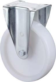 Swivel Caster BS ROLLEN, 150mm N110.B10 Plate, plastic white, RL N110.B10.151 BS ROLLEN