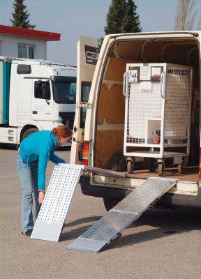 Verladeschiene-Aluminium ALTEC, L2500xB400 mm faltbar Tragkraft 400kg/Paar