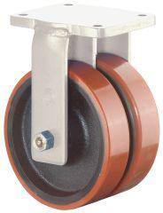 BS ROLLEN, Dopp-Bockr.100mm S110.C10Platte,Polyure Guss,KL S110.C10.100 BS ROLLEN