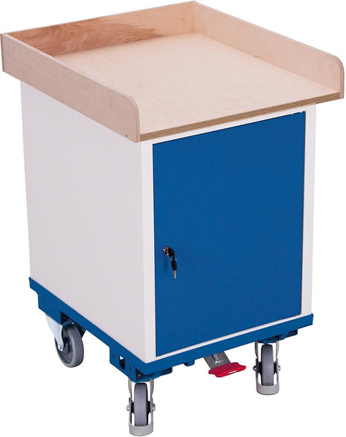 Rollschrank VARIOFIT, 150kg B575xT660xH905mm RAL 7035/5010 1 Schrank VarioFit