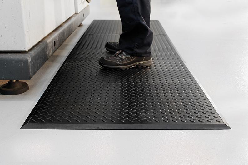 Anti-Ermüdungsmatte COBA, Comfort-Lok Endstück B70xL80 cm schwarz