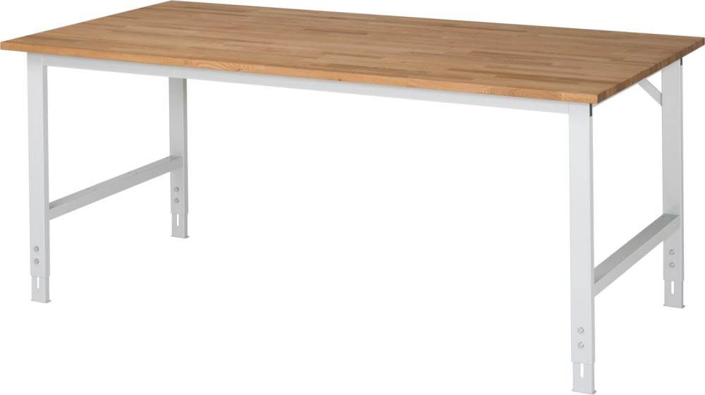 Arbeitstisch RAU, Tom - Buche-Platte B2000xT1000xH760- 1080mm Buche-Massiv-Platte