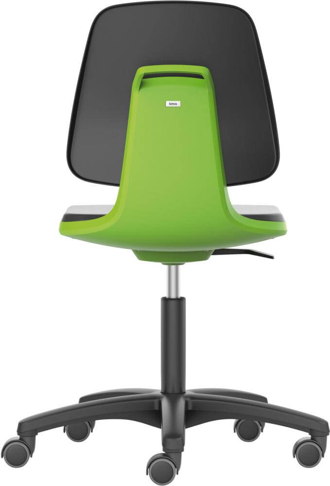 BIMOS, Bimos Arbeitsstuhl Labsit 2, PU grün Sitzhöhe 450-650 mm mit Rollen