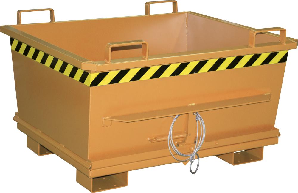 Klappbodenbehälter BAUER, 500 l B1200xT1040xT715 mm RAL2000 Tragkraft 1000kg Typ BKB 500