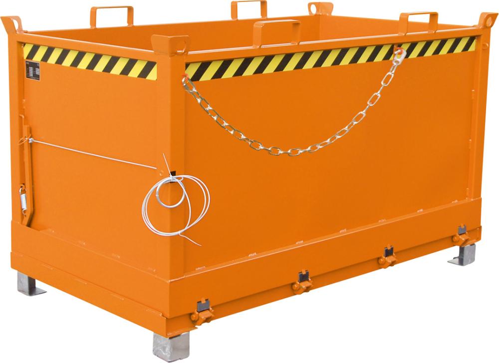 Klappbodenbehälter BAUER, 1500l B1845xT1040xH1145 mm RAL2000 Tragkraft 1500kg Typ FB 1500