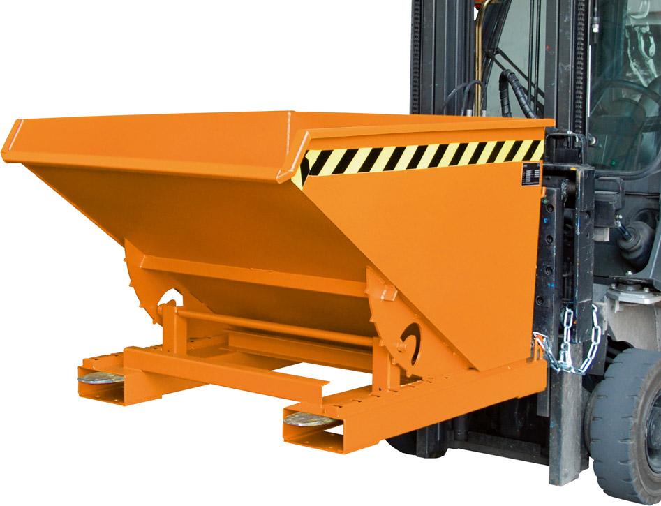 Kippbehälter BAUER, EXPO 600 l B1070xT1260xH835 mm RAL2000 Tragkraft 1000kg