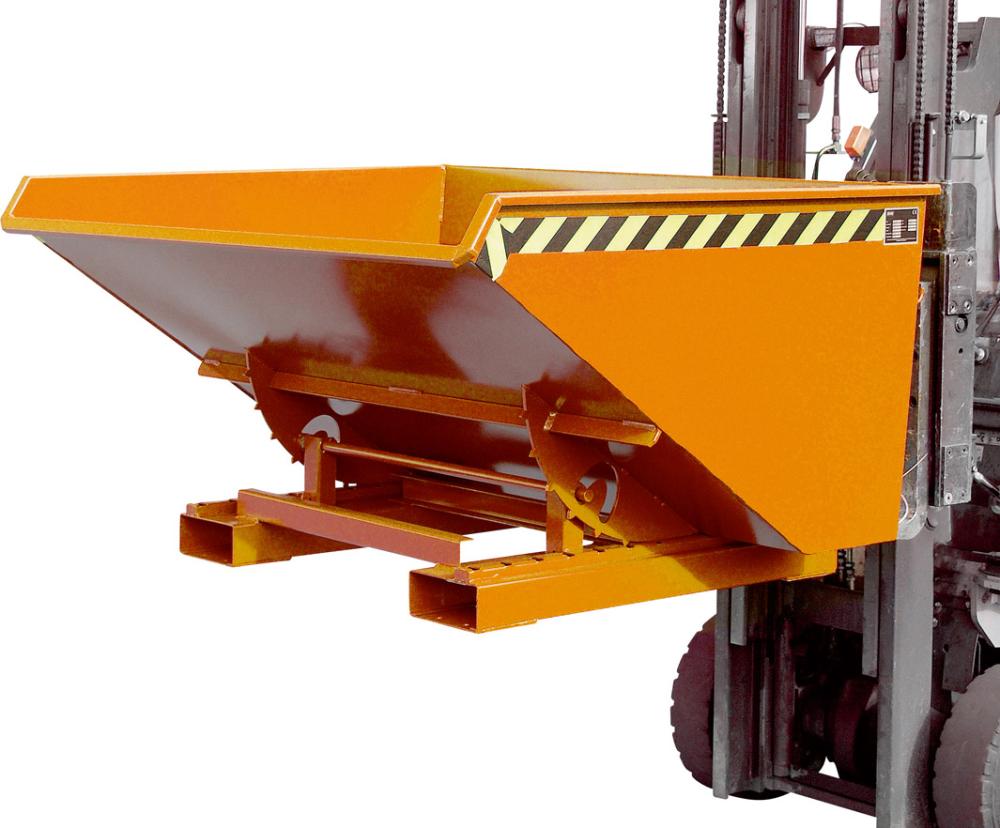 Kippbehälter BAUER, EXPO 600 l B1570xT1260xH835 mm RAL2000 Tragkraft 1000kg