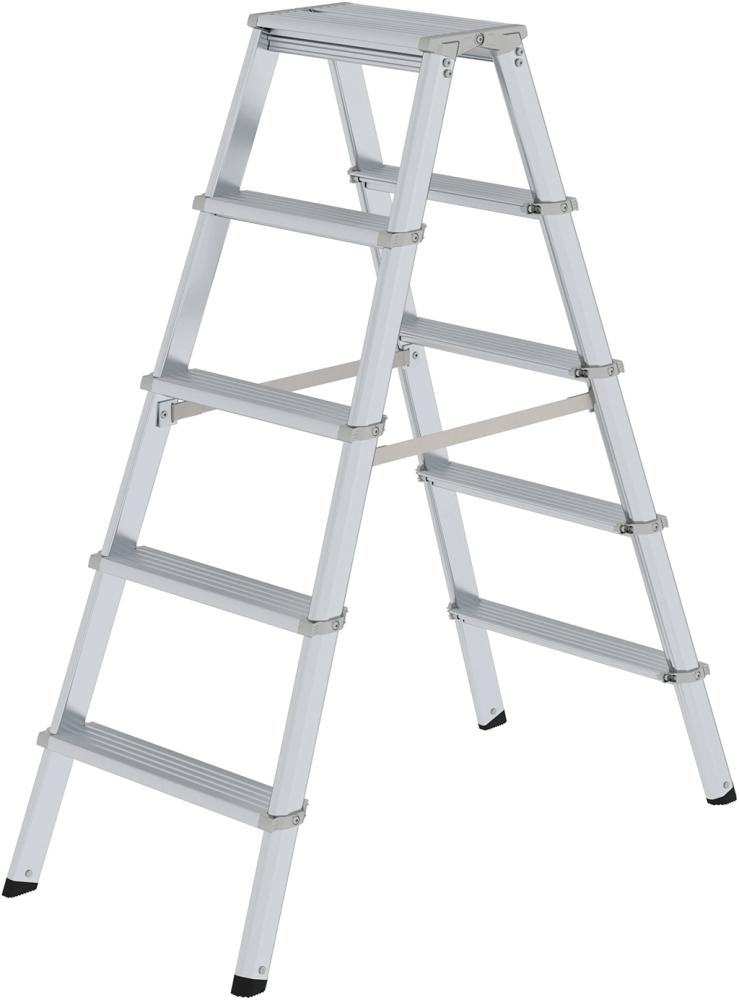 Alu-Stehleiter MUNK, ML 2x5 Stufen Gesamthöhe 1,16 m Arbeitshöhe bis 2,70 m