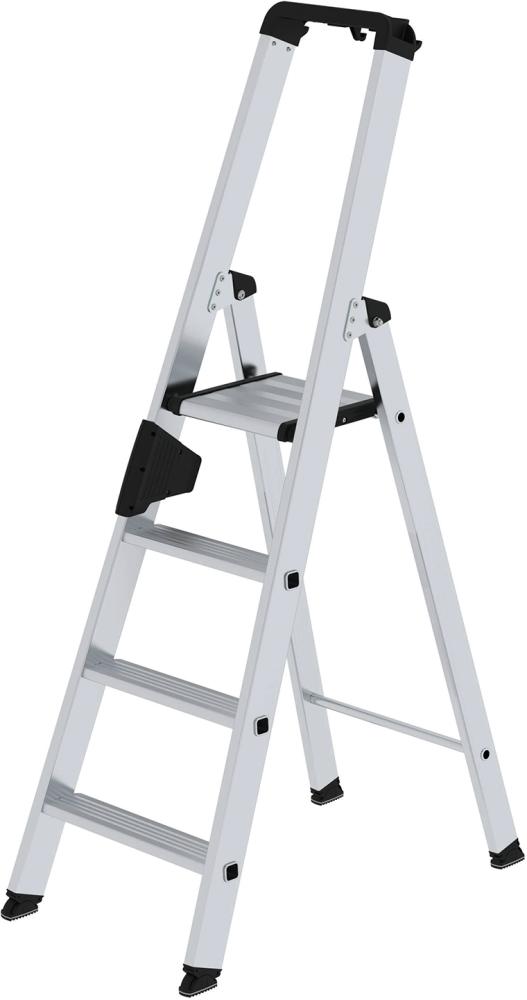 Alu-Stehleiter MUNK, 4 Stufen Gesamthöhe 0,91 m Arbeitshöhe bis 2,95 m