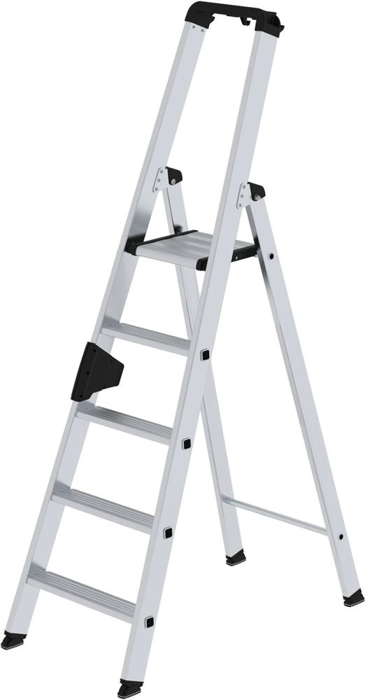 Alu-Stehleiter MUNK, 5 Stufen Gesamthöhe 1,14 m Arbeitshöhe bis 3,15 m