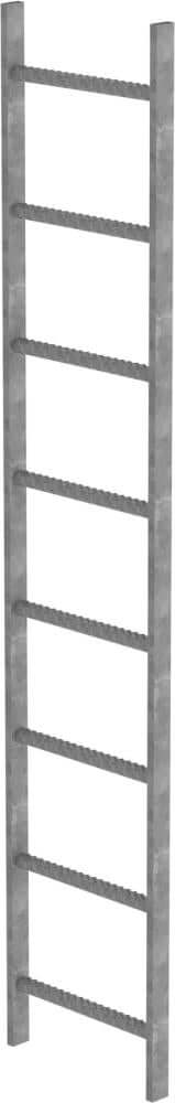 Schachtleiter MUNK, 8 Sprossen L 2,24 m B440 mm LW 300 mm Stahl verzinkt