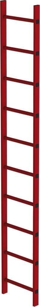 Schachtleiter MUNK, 10 Sprossen L 2,80 m B450 mm LW 300 mm GFK