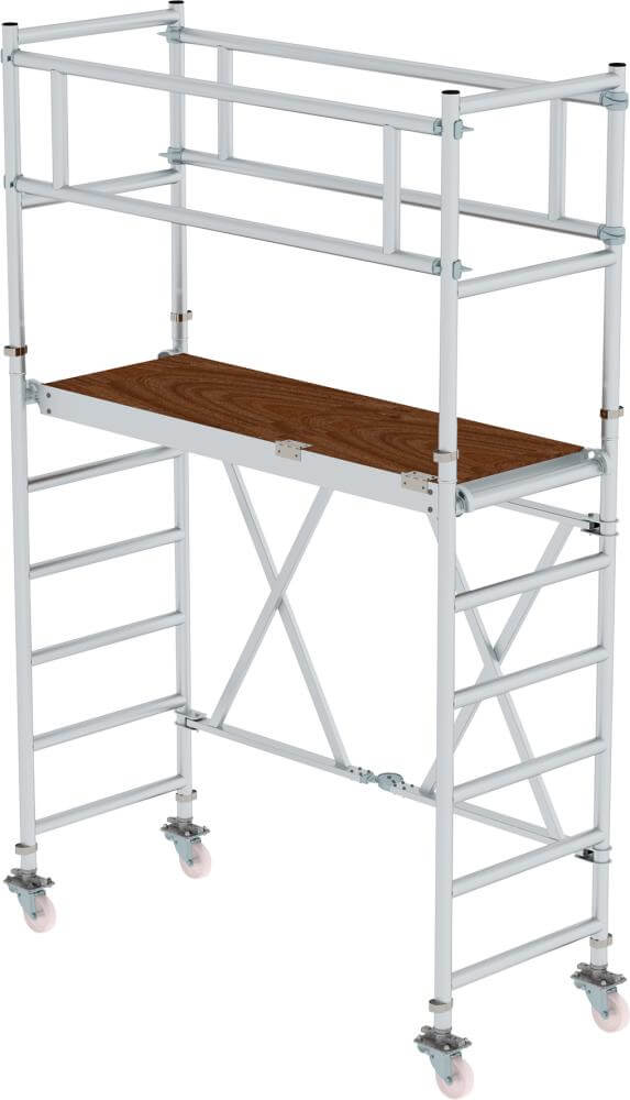 Alu-Klappgerüst MUNK, Plattform B1800xT750 mm Plattformhöhe 1,80 m Arbeitshöhe bis 3,80 m