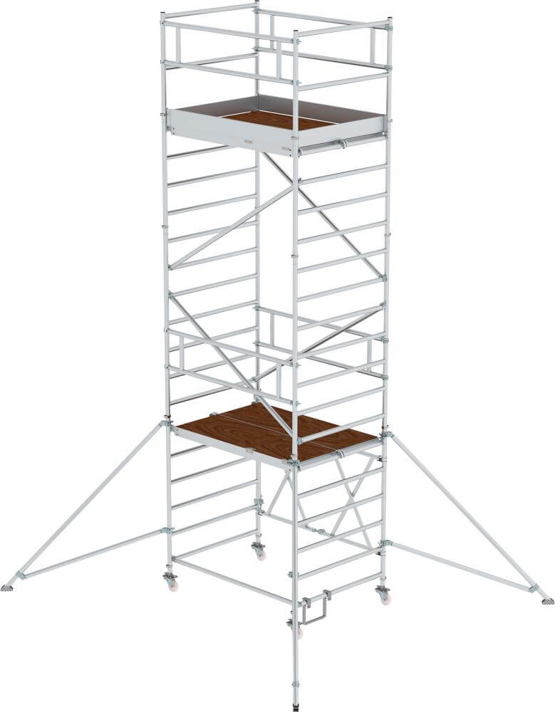 Alu-Klappgerüst MUNK, Plattform B1800xT1350 mm Plattformhöhe 4,80 m Arbeitshöhe bis 6,80 m
