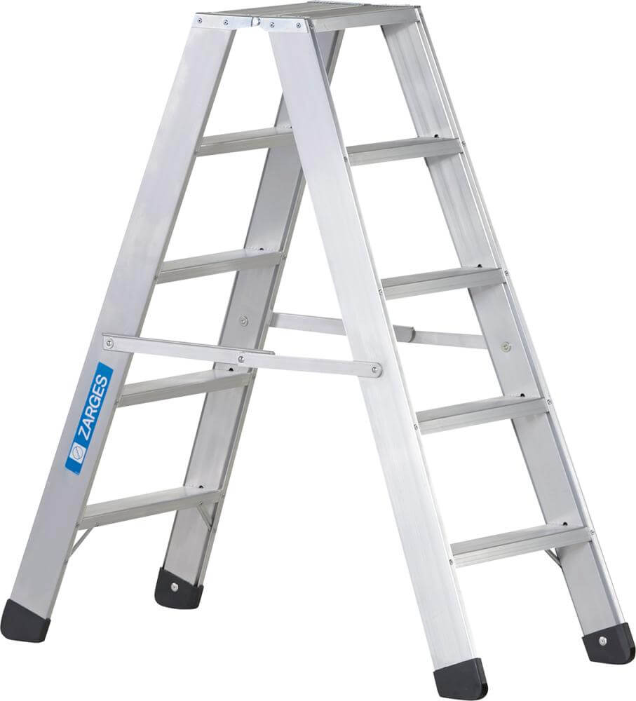 Stufenleiter ZARGES, Seventec B 2x5 Stufen Leiterlänge 1,20 m Arbeitshöhe 2,65 m ZARGES