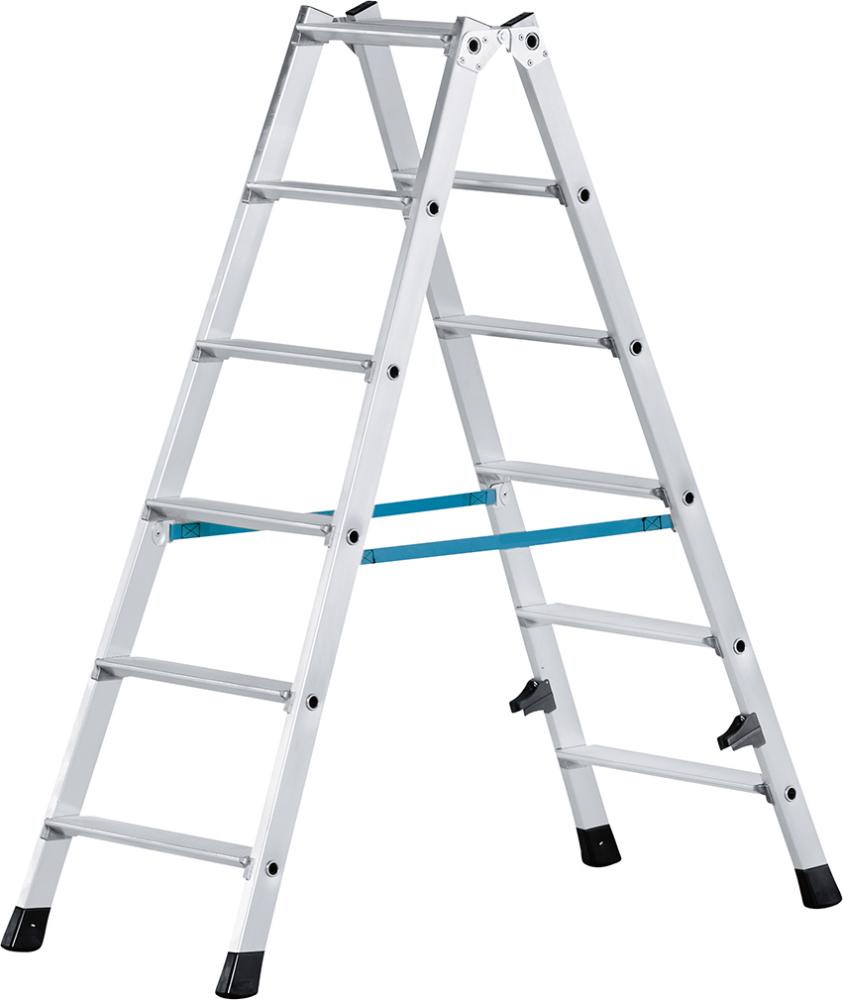 Stehleiter ZARGES, Nova B 2x6 Stufen Leiterlänge 1,37 m Arbeitshöhe 2,75 m ZARGES