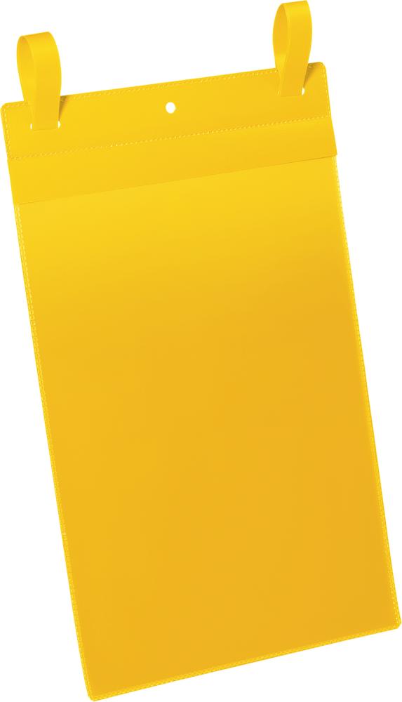 Dokumententasche DURABLE, B210xH297 mm A4 hoch gelb mit Lasche VE 50 Stück