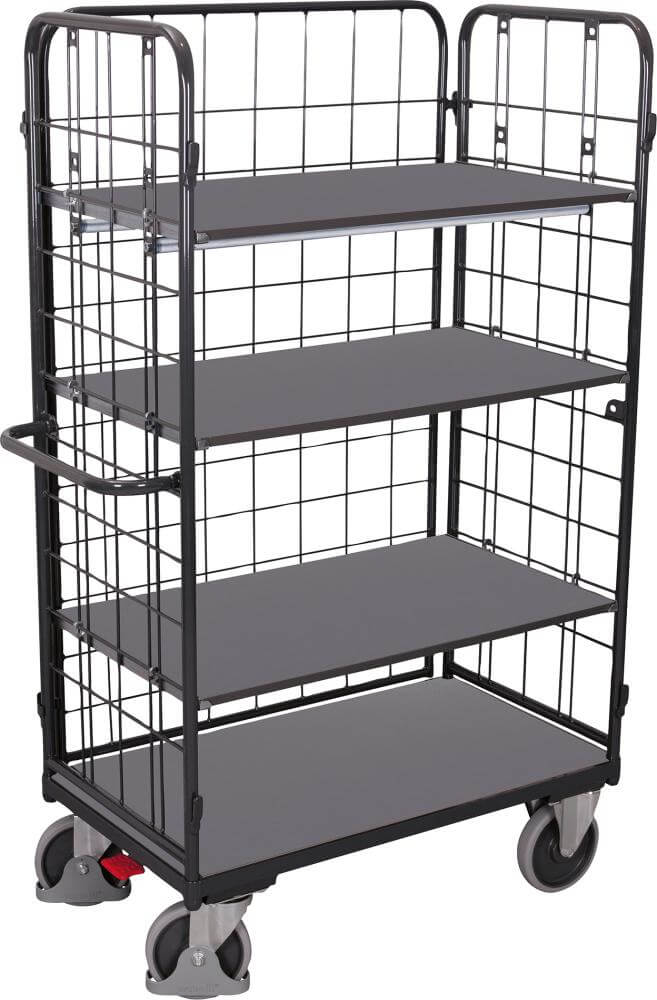 Etagenwagen VARIOFIT, hoch RAL 7016 sw-700.304/AG