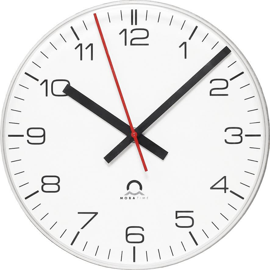 Funk-Wanduhr BÜRK MOBATIME, D 300 mm arab. Zahlen Mobatime