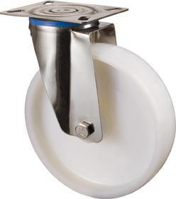 Lenkrolle BS ROLLEN, 200mm H100 Platte,Kst.weiß,ER,GL H100.A90.200 BS ROLLEN