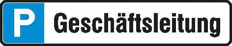 Parkplatzschild NEUTRAL, Alu B520xH110 mm Geschäftsführung SafetyMarking