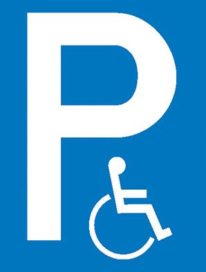 Parkplatzschild NEUTRAL, Alu B400xH600 mm Nur für Behinderte SafetyMarking