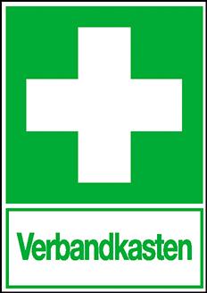 Hinweisschild NEUTRAL, Alu B200xH300 mm Verbandkasten langnachleuchtend