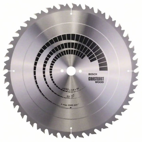Bosch Accessories Construct Wood 2608640704 Hartmetall Kreissägeblatt 450 x 30 x 3.8 mm Zähneanzahl: 32